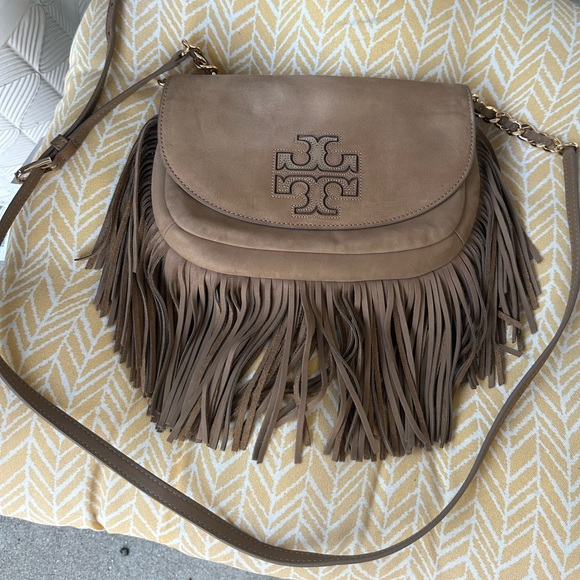 Tory Burch Bags Tory Burch Harper Crossbody Fringe Bag Suede Poshmark
